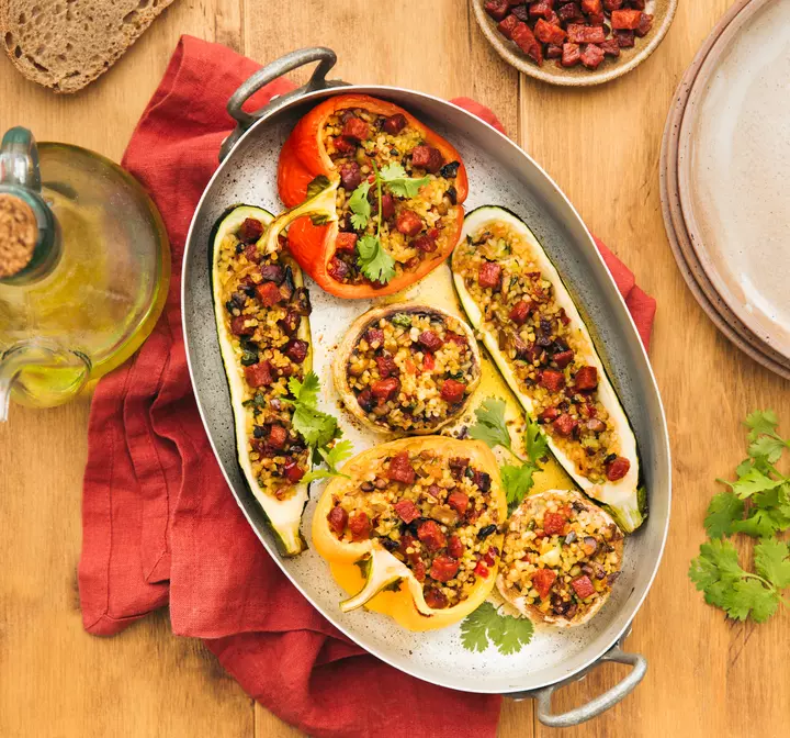Légumes farcis au chorizo César Moroni