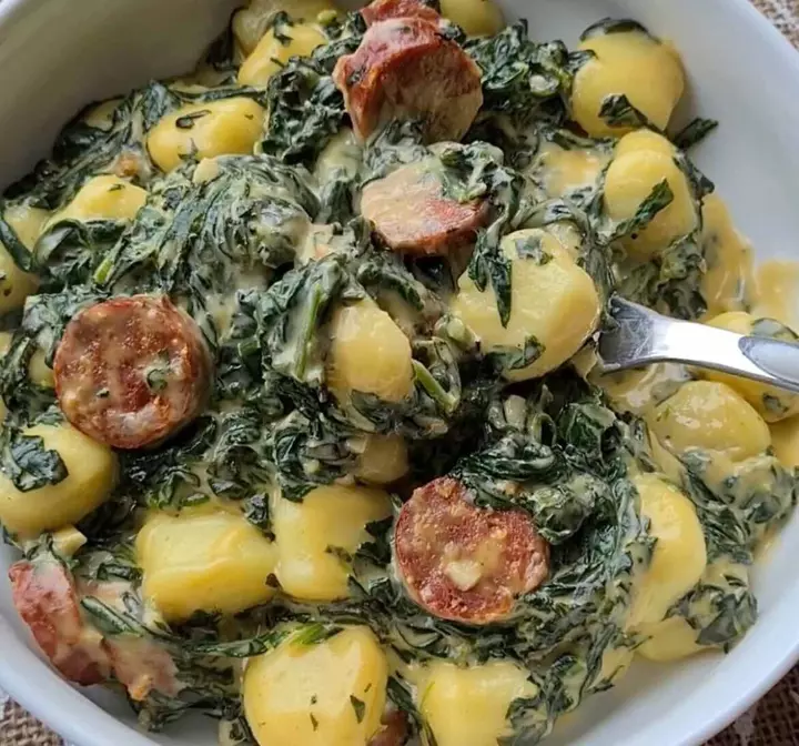 Gnocchis aux épinards et chorizo César Moroni