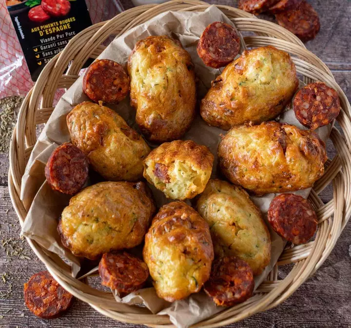 Madeleines au chorizo et à la courgette César Moroni