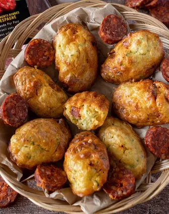 Madeleines au chorizo et à la courgette César Moroni